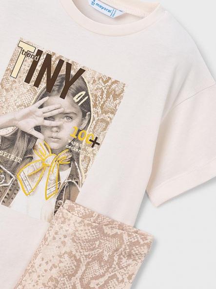 Mayoral Conjunto Leggins Estampado 26-03727-036 Beige [3]