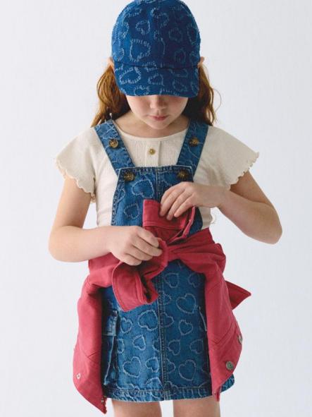 Mayoral falda Peto Denim Fluido 26-03910-078 Corazon