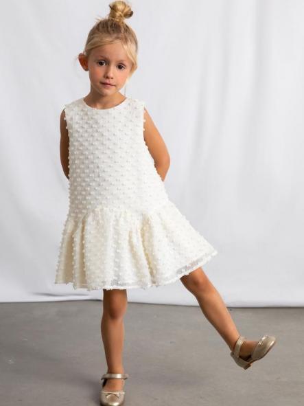 Mayoral Vestido Plumeti 26-03911-026 Hueso