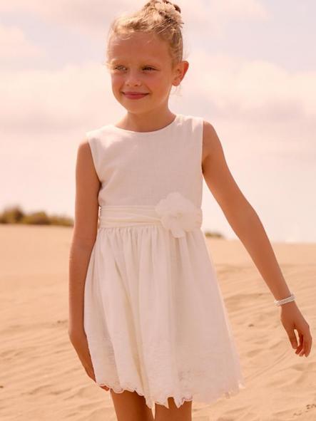 Mayoral Vestido Puntillas 26-03914-042 Crudo