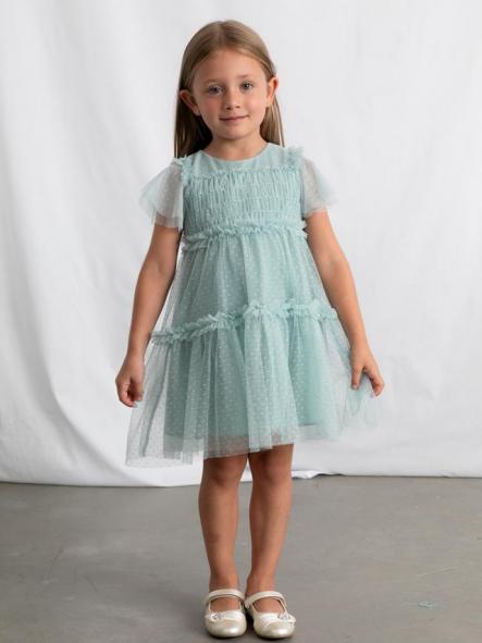 Mayoral Vestido Tul Plumeti 26-03917-080 Lago [2]