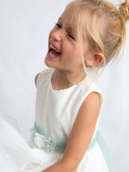 Mayoral Vestido Tul Bordado 26-03919-042 Crudo [1]