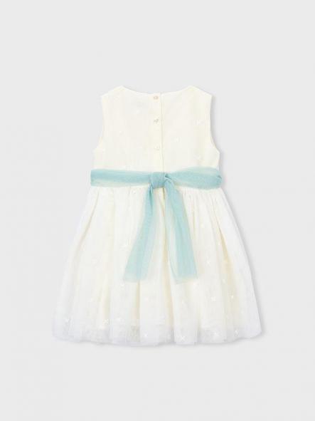 Mayoral Vestido Tul Bordado 26-03919-042 Crudo [4]