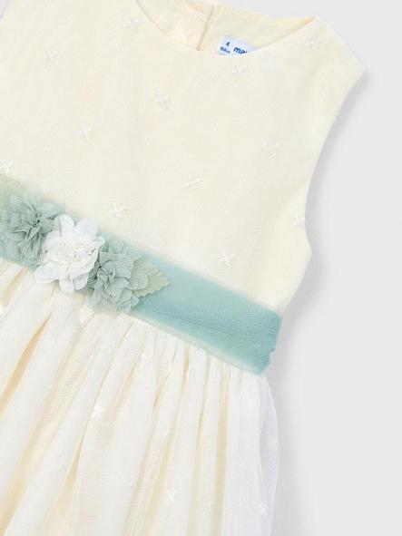 Mayoral Vestido Tul Bordado 26-03919-042 Crudo [5]