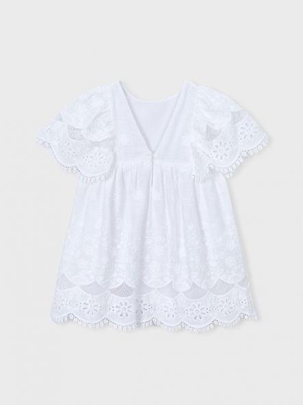 Mayoral Vestido Algodón Bordado 26-03923-081 Blanco [4]