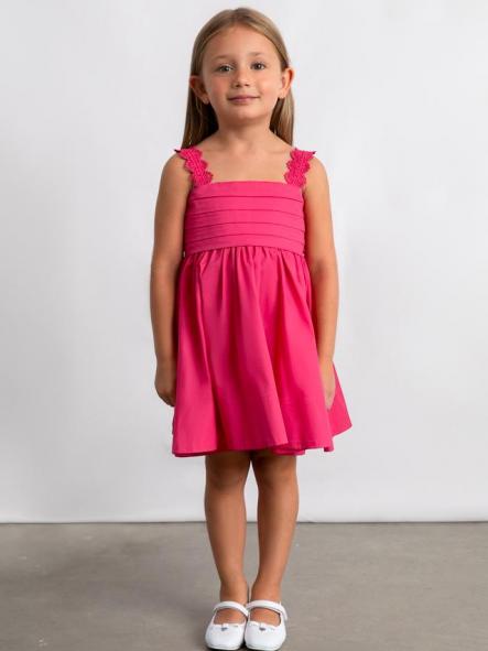 Mayoral Vestido Saten puntillas 26-03926-015 Clavel