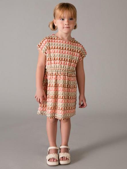 Mayoral Vestido Punto Fantasia 26-03930-059 Mandarina