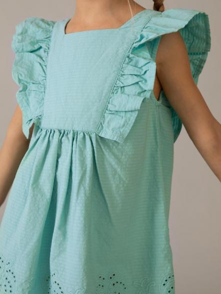 Mayoral Vestido Seersucker Perforado 26-03939-044 Oasis [1]