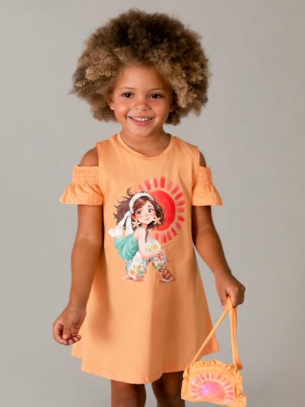 Mayoral Vestido Cut Out Bolso 26-03941-010 Calabaza