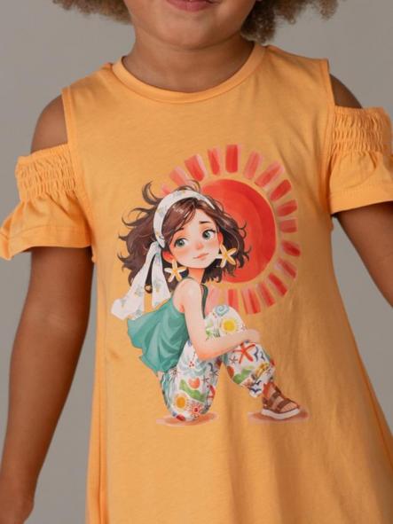 Mayoral Vestido Cut Out Bolso 26-03941-010 Calabaza [1]