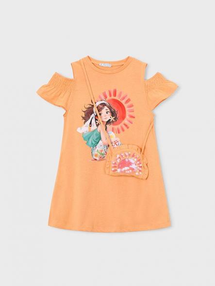 Mayoral Vestido Cut Out Bolso 26-03941-010 Calabaza [3]