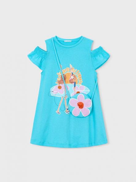 Mayoral Vestido Cut Out Bolso 26-03941-011 Caribe [3]