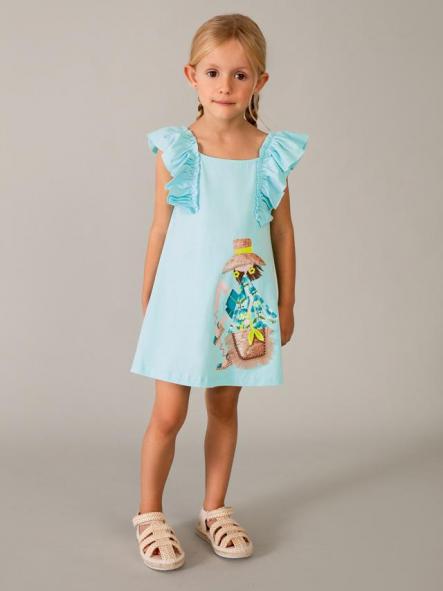 Mayoral Vestido Punto Volante 26-03943-016 Oceano