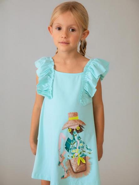 Mayoral Vestido Punto Volante 26-03943-016 Oceano [2]