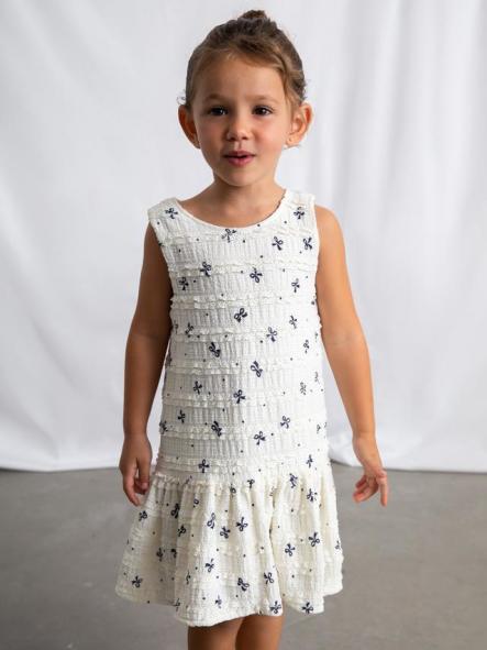 Mayoral Vestido Punto Fantasia 26-03945-027 Crudo