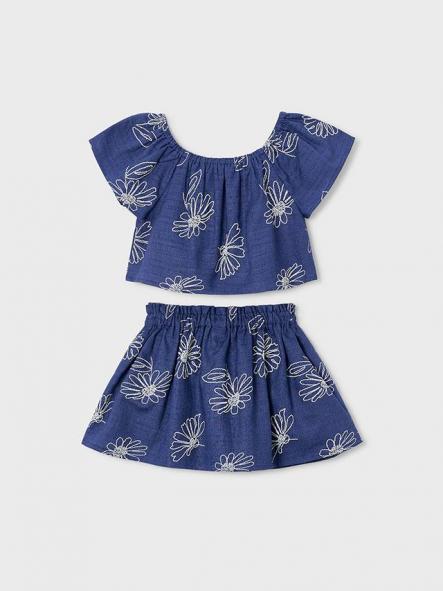 Mayoral Conjunto falda Lino Estampado 26-03947-058 Porcelana [1]