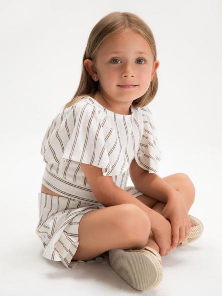 Mayoral Conjunto falda Rayas  26-03949-024 Beige