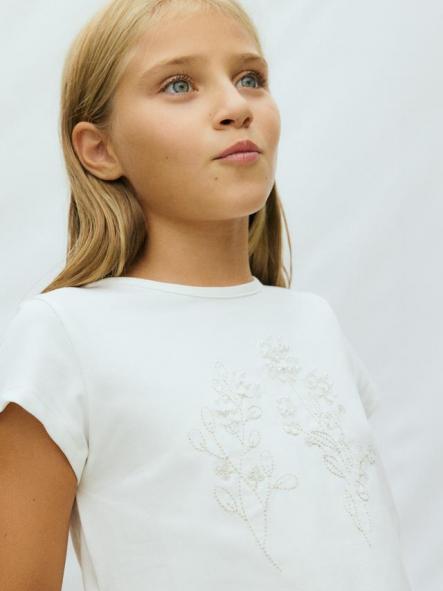 Mayoral Camiseta M/C Lentejuelas 26-06002-091 Crudo [1]