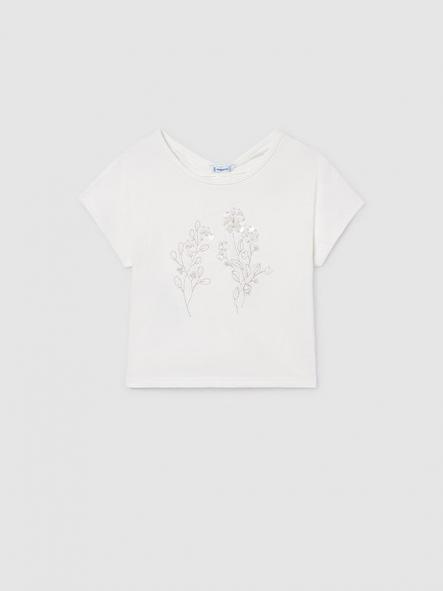 Mayoral Camiseta M/C Lentejuelas 26-06002-091 Crudo [2]