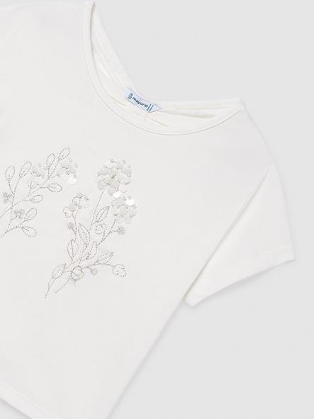 Mayoral Camiseta M/C Lentejuelas 26-06002-091 Crudo [4]