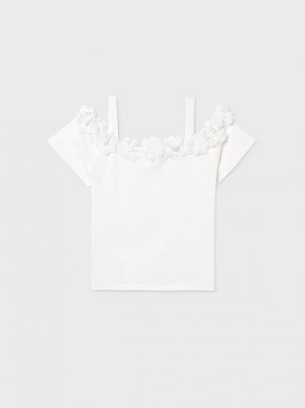 Mayoral Camiseta M/C Flores 3D 26-06003-095 Crudo [3]