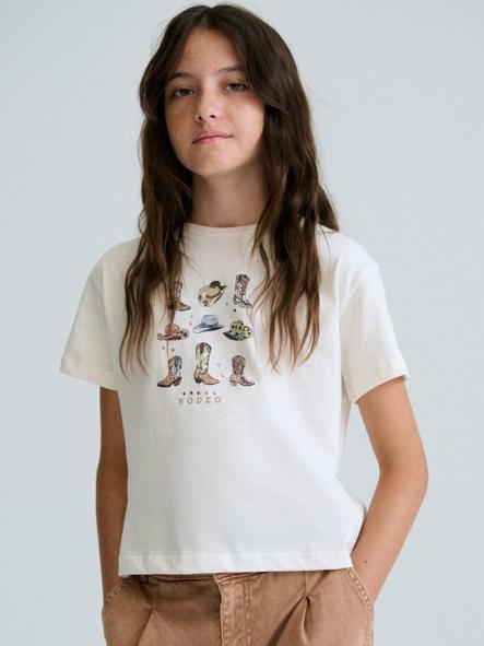 Mayoral Camiseta M/C Grafica 26-06005-089 Hueso [1]