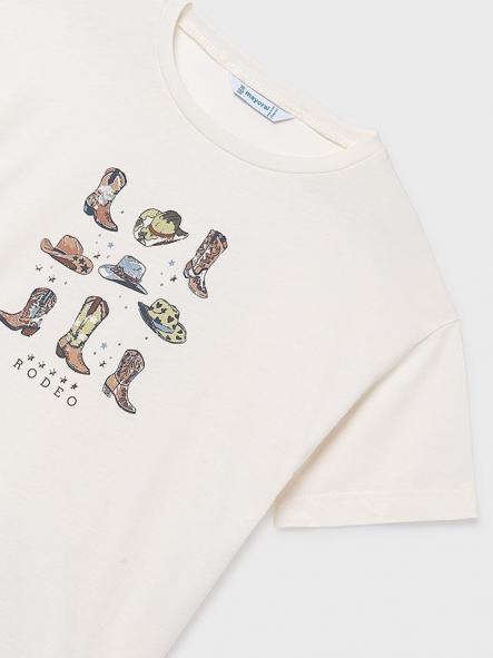 Mayoral Camiseta M/C Grafica 26-06005-089 Hueso [5]