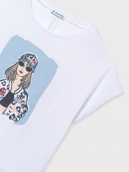 Mayoral Camiseta M/C Grafica 26-06010-012 Blanco [2]