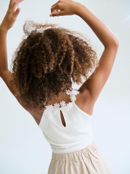 Mayoral Camiseta Tirantes Tira Guipur 26-06015-019 Blanco [1]