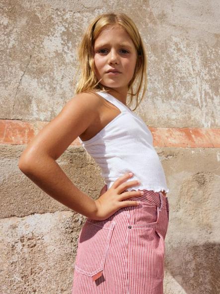 Mayoral Camiseta Tirantes Punto Arrugado 26-06018-024 Blanco