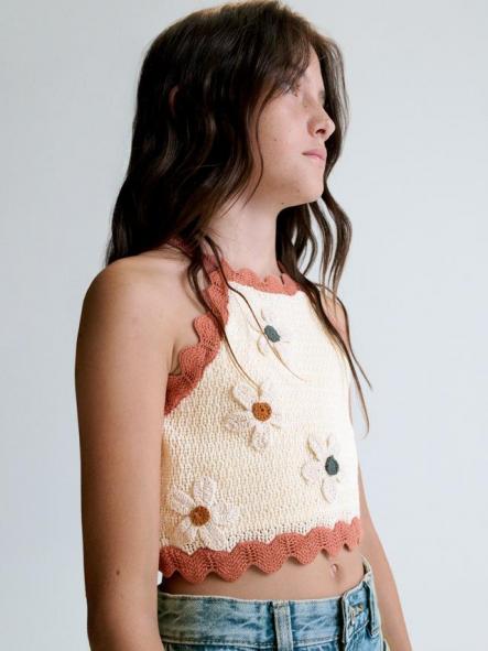 Mayoral Top Tricot Flores 26-06021-034 Hueso-arci