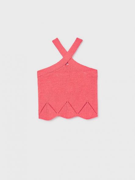 Mayoral Top Tricot Cintas Halter 26-06024-044 Coral