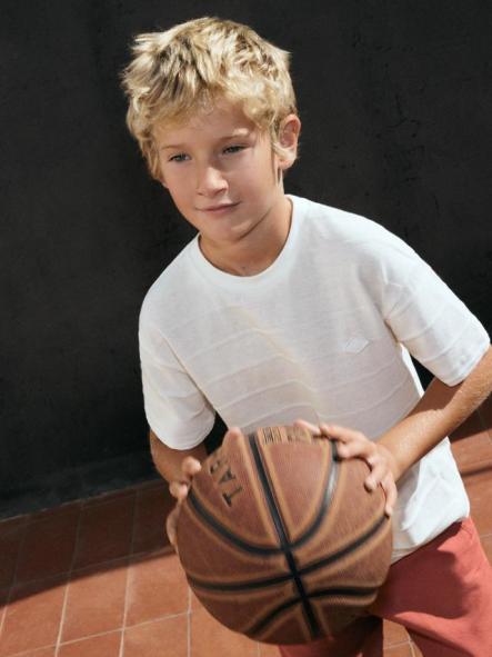 Mayoral Camiseta M/C Punto Estructura 26-06029-010 Nata