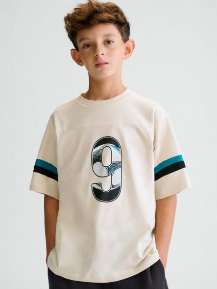 Mayoral Camiseta M/C Combinada 26-06032-014 Crema