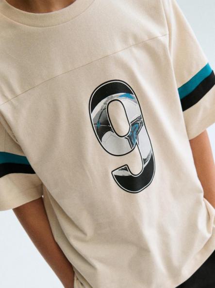 Mayoral Camiseta M/C Combinada 26-06032-014 Crema [1]