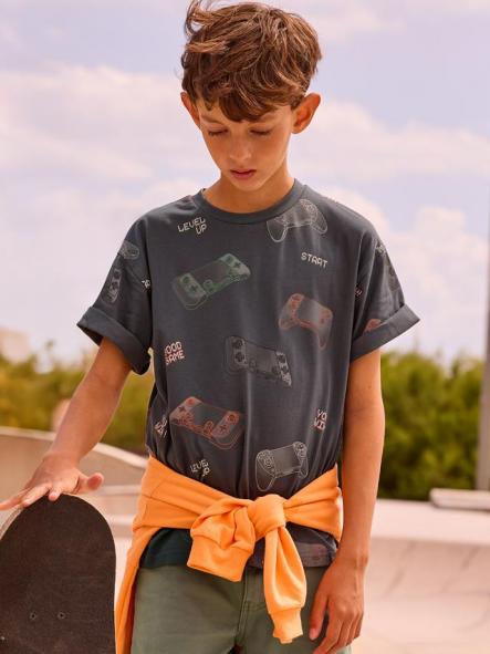 Mayoral Camiseta M/C Estampada 26-06038-038 Plomo