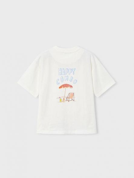Mayoral Camiseta M/C "Happy Combo" 26-06043-301 Nata [2]