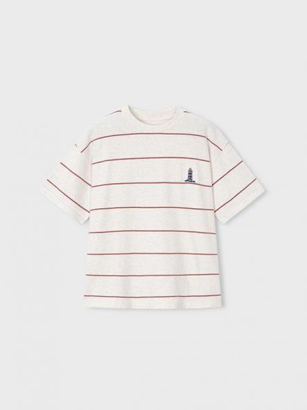 Mayoral Camiseta M/C Rayas 26-06044-332 Rojo [1]