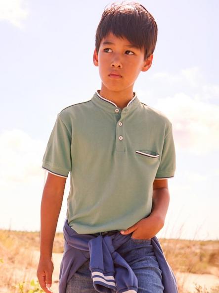 Mayoral Polo M/C Cuello Mao 26-06163-052 Liquen