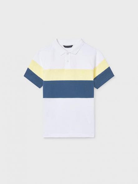Mayoral Polo M/C Blocking 26-06168-095 Bco-Lemon [2]