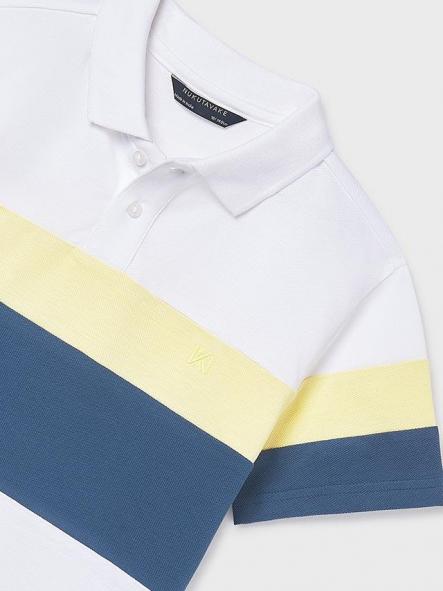 Mayoral Polo M/C Blocking 26-06168-095 Bco-Lemon [4]