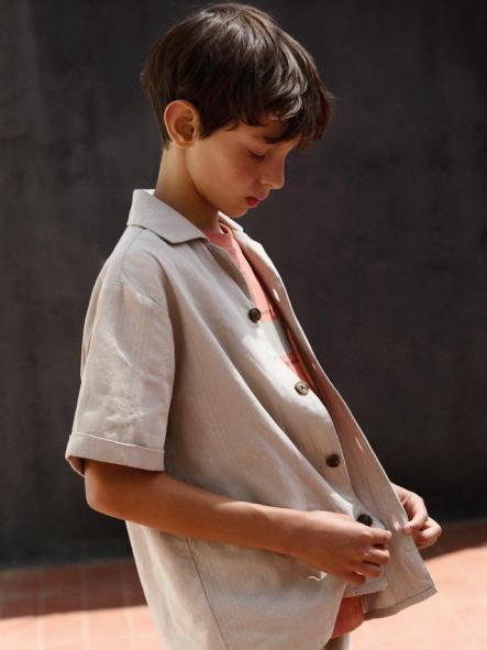 Mayoral Camisa M/C Cuello Resort 26-06170-076 Piedra