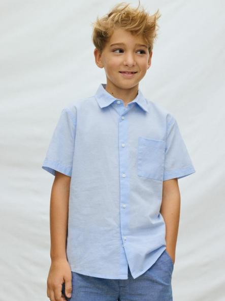 Mayoral Camisa m/l Cuello Camisero 26-06172-086 Celeste