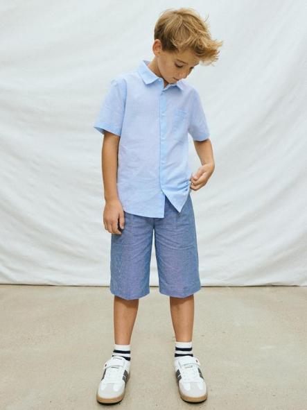 Mayoral Camisa m/l Cuello Camisero 26-06172-086 Celeste [2]