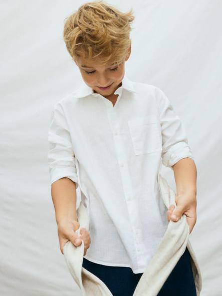 Mayoral Camisa m/l Cuello Camisero 26-06174-019 Blanco [1]