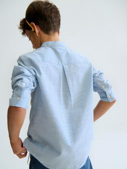 Mayoral Camisa M/L Cuello Mao 26-06176-011 Celeste [1]