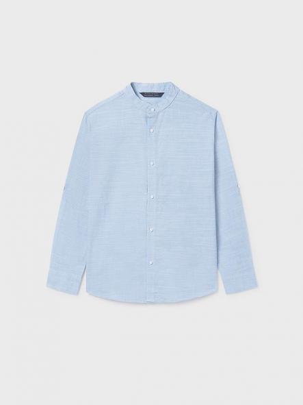 Mayoral Camisa M/L Cuello Mao 26-06176-011 Celeste [3]