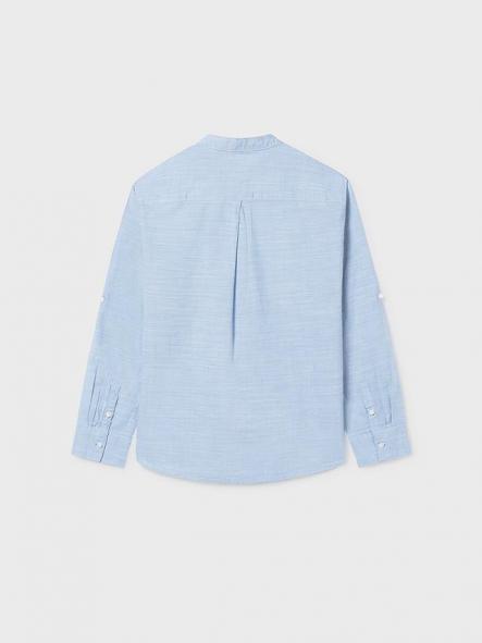 Mayoral Camisa M/L Cuello Mao 26-06176-011 Celeste [4]