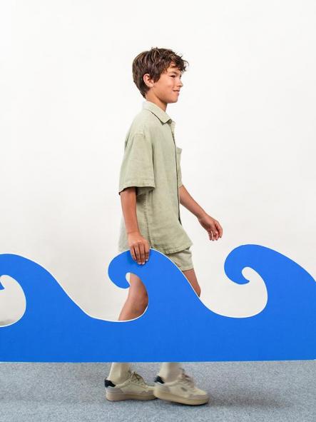 Mayoral Camisa M/C Lino Comfy 26-06179-457 Oliva Claro [2]