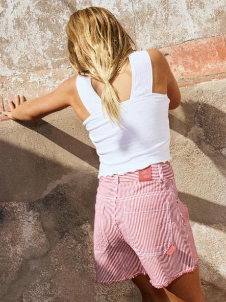 Mayoral Pantalon Corto Rayas Tejanas 26-06205-055 Cereza [2]